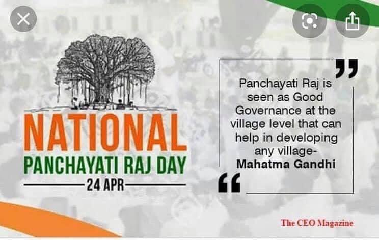 My Salute to all the Panchayat on this #NationalPanchayatiRajDay .