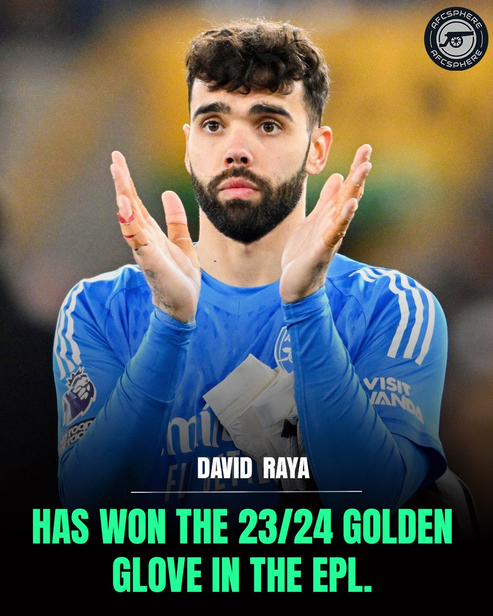 David Raya has won the EPL 23/24 golden glove! ⭐️