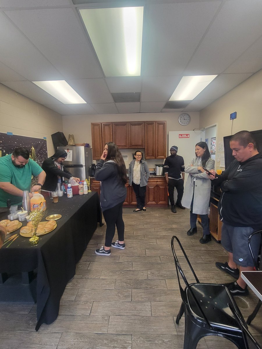 Someone said it was coffee bar and PJ day 👀 Shout out to Calvin and Albert who were our not-so-professional baristas! Just kidding, they did a great job👍 (Bonus: We had a furry visitor who got curious🐱) #companyculture #coffee
