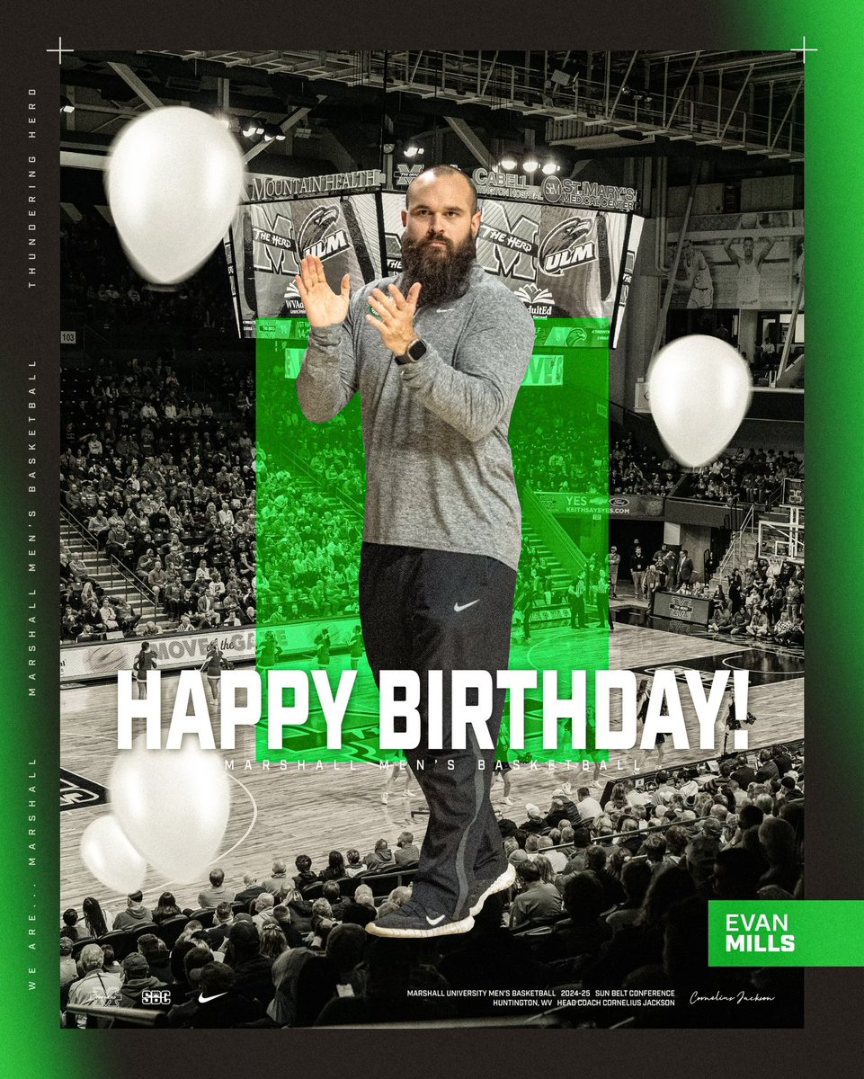 Happy Birthday, Coach Mills! 🎉 #WeAreMarshall