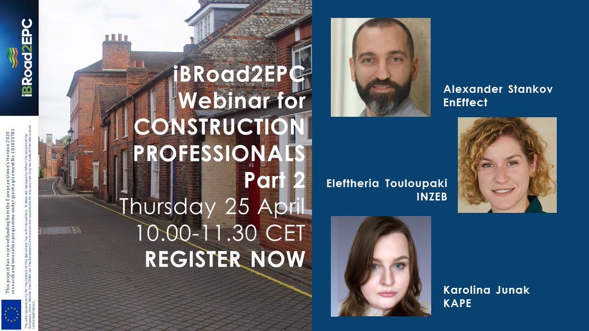 iBRoad2EPC (follow-up to iBRoad project) (@h2020ibroad2epc) on Twitter photo The 2nd iBRoad2EPC webinar for #construction #professionals takes place 25 April 2024:  us06web.zoom.us/webinar/regist…
Are you a #construction #professional? Learn how to implement #deeprenovation. 
Registration for the 1st webinar, 24 April 2024, is still open: us06web.zoom.us/webinar/regist… The 2nd iBRoad2EPC webinar for #construction #professionals takes place 25 April 2024:  us06web.zoom.us/webinar/regist…
Are you a #construction #professional? Learn how to implement #deeprenovation. 
Registration for the 1st webinar, 24 April 2024, is still open: us06web.zoom.us/webinar/regist…