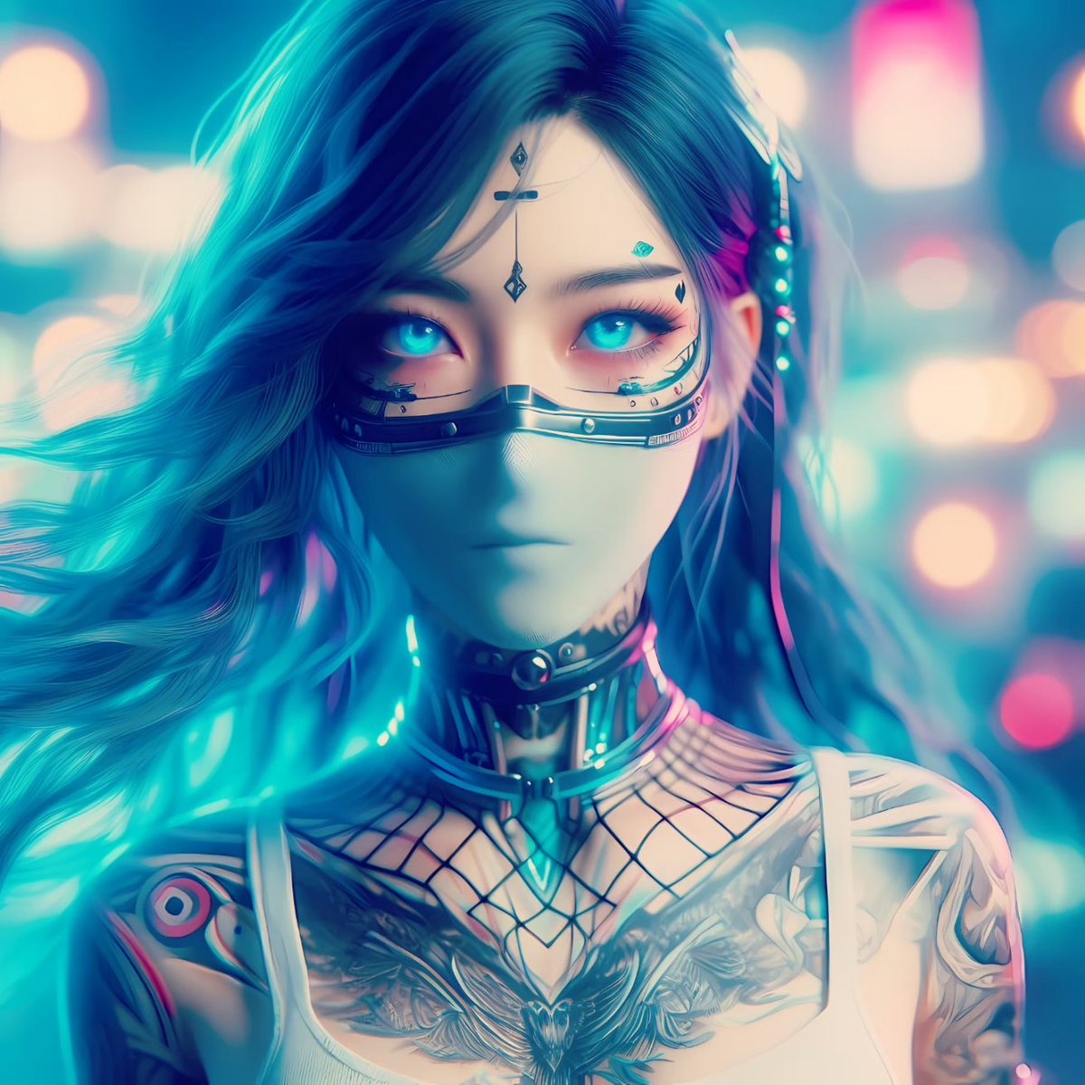 aiartad's tweet photo. ๐ In a world where cyber meets ancient, she stands as a beacon of the future's past. With eyes of sapphire and tattoos of tales untold, she navigates the neon wilderness with grace. #CyberTribe #FutureAncient #AIart #AIgirl #midjourney #SDXL #AIArtGallery #AIArtworks https://t.co/TL8DsuyasB