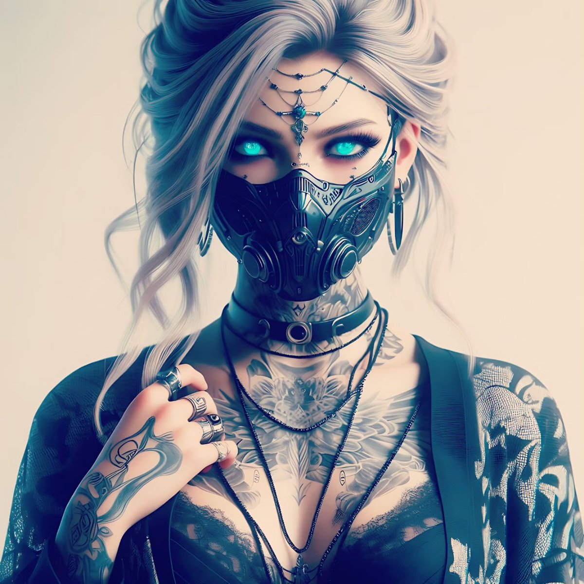 aiartad's tweet photo. ๐ In a world where cyber meets ancient, she stands as a beacon of the future's past. With eyes of sapphire and tattoos of tales untold, she navigates the neon wilderness with grace. #CyberTribe #FutureAncient #AIart #AIgirl #midjourney #SDXL #AIArtGallery #AIArtworks https://t.co/TL8DsuyasB