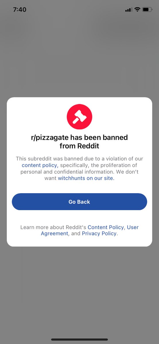 @Snowden Reddits thread on pizzagate is suspended… wonder why?