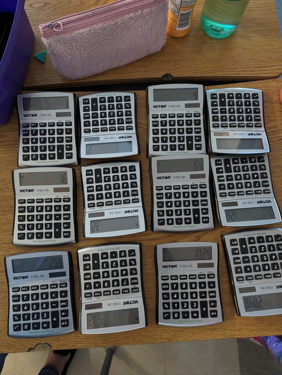 HeyMrsShea_'s tweet photo. We are consolidating our math learning this week! We talked about how transformations like rotations and reflections can happen within visual patterns. This student used rotations AND a numerical pattern - zoom in to check out the numbers! Can you find the pattern rule? https://t.co/EgzEzxVkvP