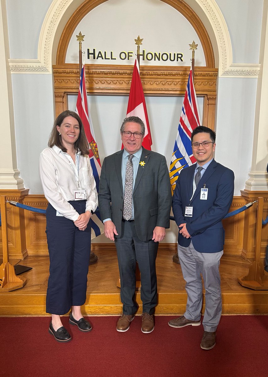 Science Meets Parliament held today in the #BClegislature Asst' Professors Stephanie Cleland and Dheva Setiaputra from SFU spoke to their work in #CancerResearch and the toxic effects on #wildlandfirefighters Looking forward to their findings and future policy proposals #bcpoli