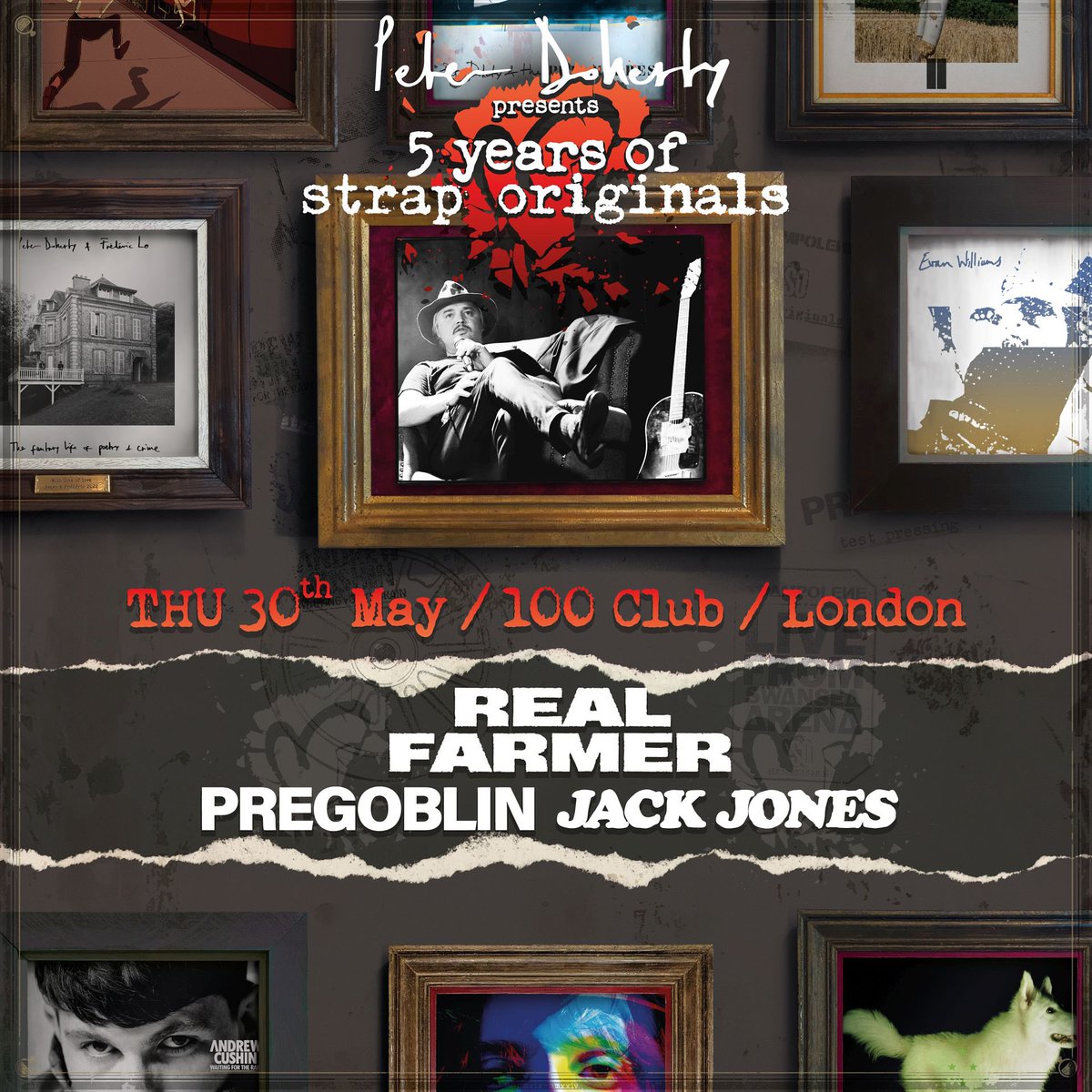 Tickets flying out for these special @straporiginals @petedoherty shows at @100clubLondon Trampolene full band on 29th, Jack Jones solo on 30th May Tickets: linktr.ee/trampoleneband #peterdoherty #100Club #trampolene