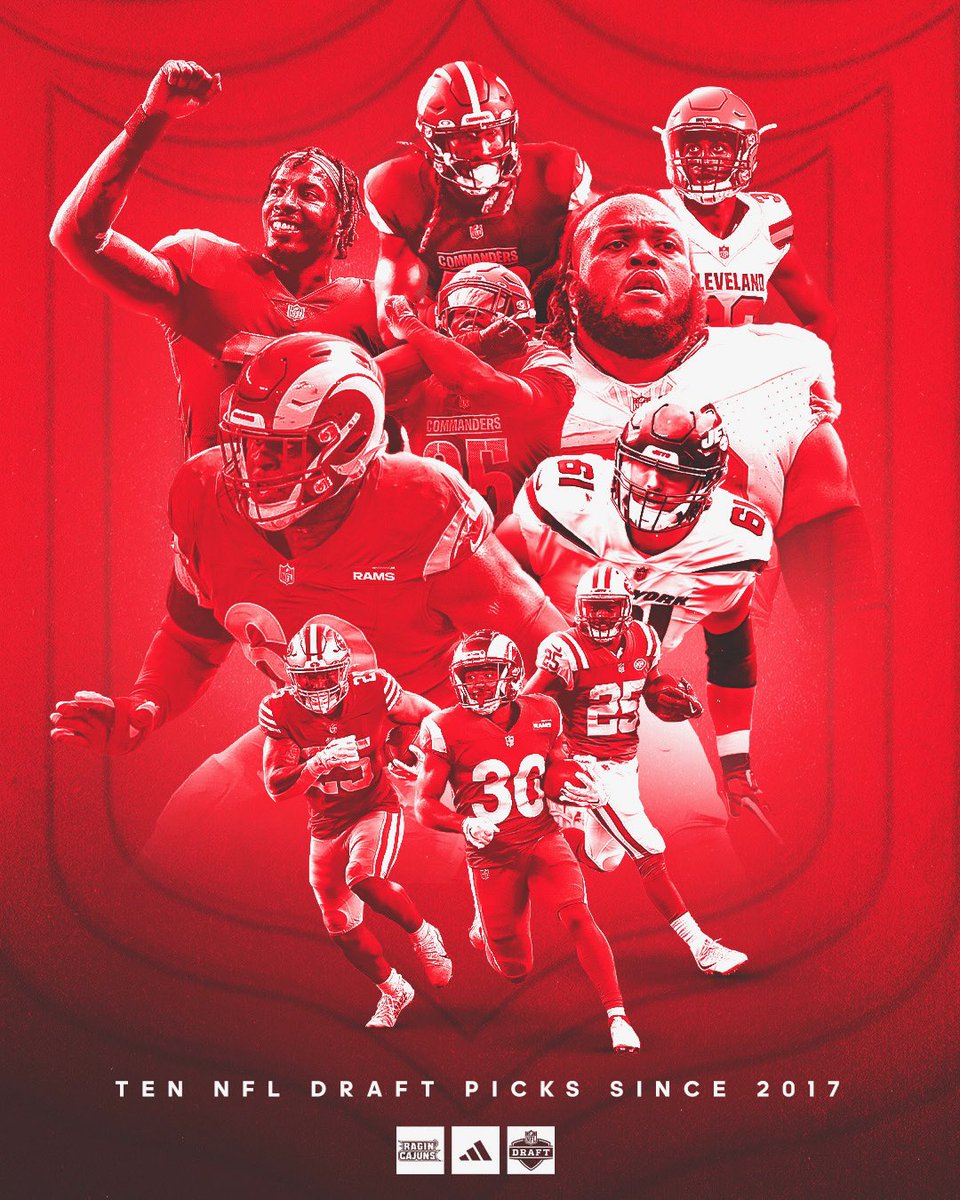 𝙏𝙃𝙀 𝙋𝙄𝘾𝙆 𝙄𝙎 𝙄𝙉... 10 @RaginCajunsFB players have been drafted in the last 6 years #cULture | #GeauxCajuns