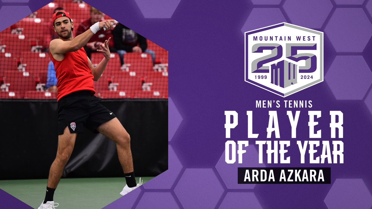 MountainWest's tweet photo. #𝗠𝗪𝗠𝗧𝗘𝗡 𝗣𝗹𝗮𝘆𝗲𝗿 𝗼𝗳 𝘁𝗵𝗲 𝗬𝗲𝗮𝗿

Arda Azkara, @UNMLoboMTennis

#AtThePEAK | #GoLobos https://t.co/PMN8nXoZGG