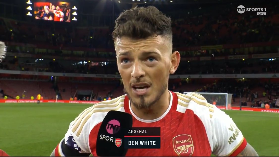 Ben White on the timing of his first goal: “We know we can score goals. Today, it was a quick game, it was so fast, so it was important to put the ball away when we had the chance.” [TNT] #afc