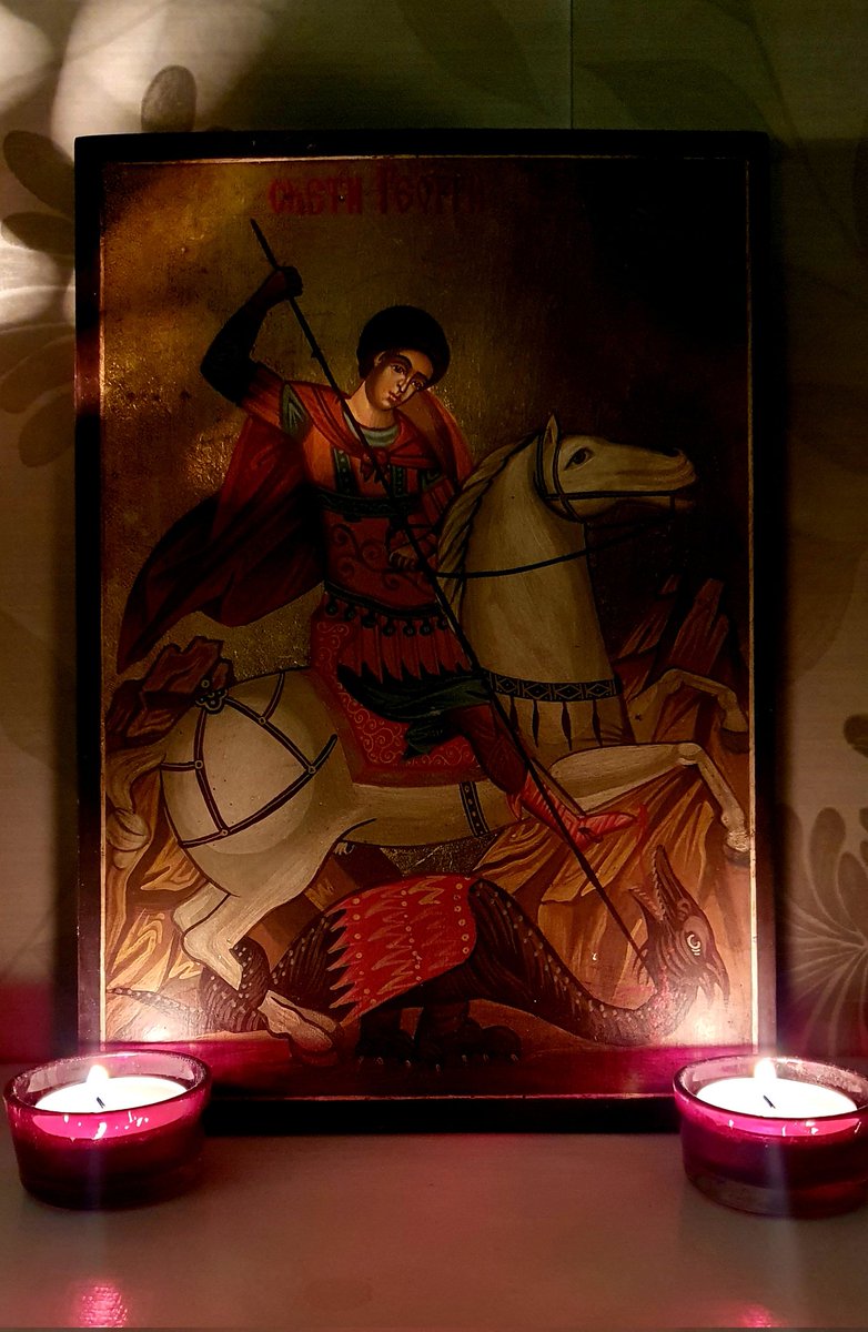 St George. A saint for this age in so many ways. For the displaced, those of mixed heritage, for those who try to make truth heard and those who fight evil. For those caught up in the madness of emperors. One of the mighty dead.
