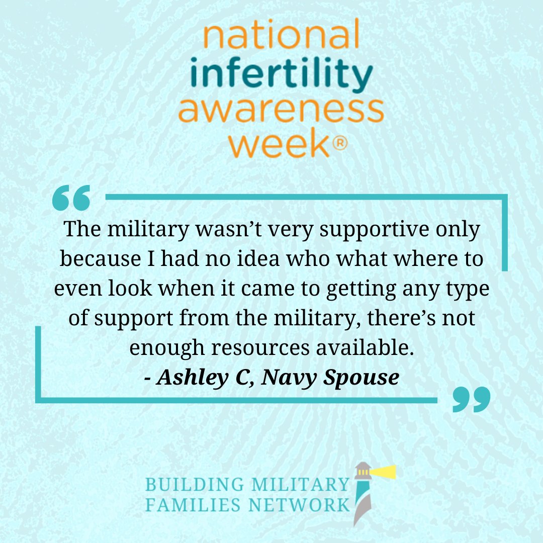 Today we want to MARK our SUPPORT to military families not only navigating infertility, but all family building options because we were founded to be the support that we wish we had.

#MARKYourSupport #NIAW2024 #LeaveYourMark2024 #BuildingMilitaryFamilies #MilitaryInfertilty