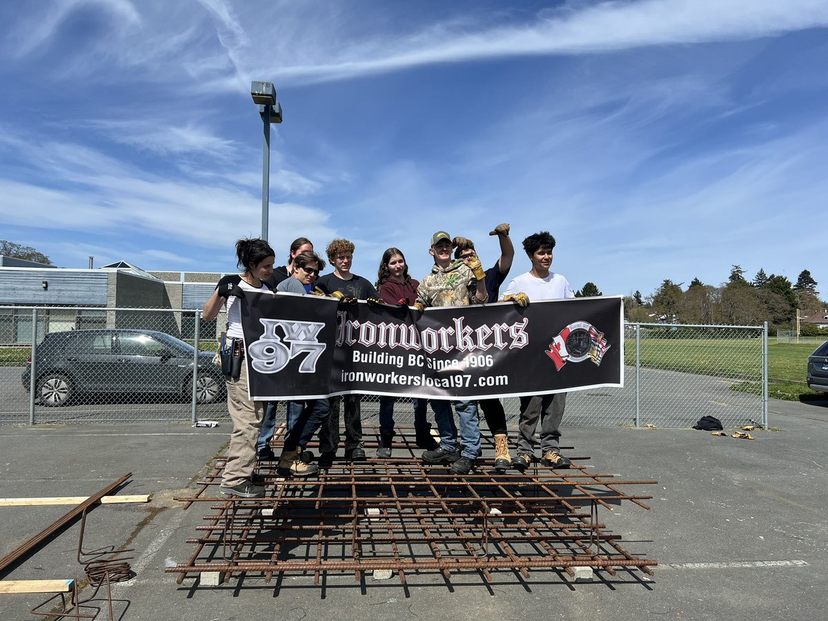 Thank you Ironworkers Local 97 @iwlocal97 for visiting our @Camosun TASK group to expose them to the #ironworker industry. 
We are always grateful for community partnerships & the informative & exciting experiences we can bring to @sd61schools students!
#sd61learn