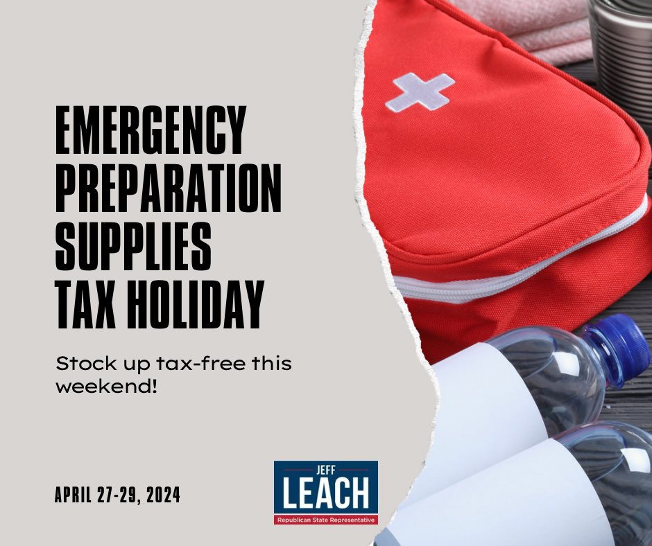 Be proactive, not reactive! Mark your calendar for the 2024 Emergency Preparation Supplies Sales Tax Holiday, April 27-29. Shop tax-free and equip yourself for emergencies. Check here for more information on supplies that qualify: comptroller.texas.gov/taxes/publicat…