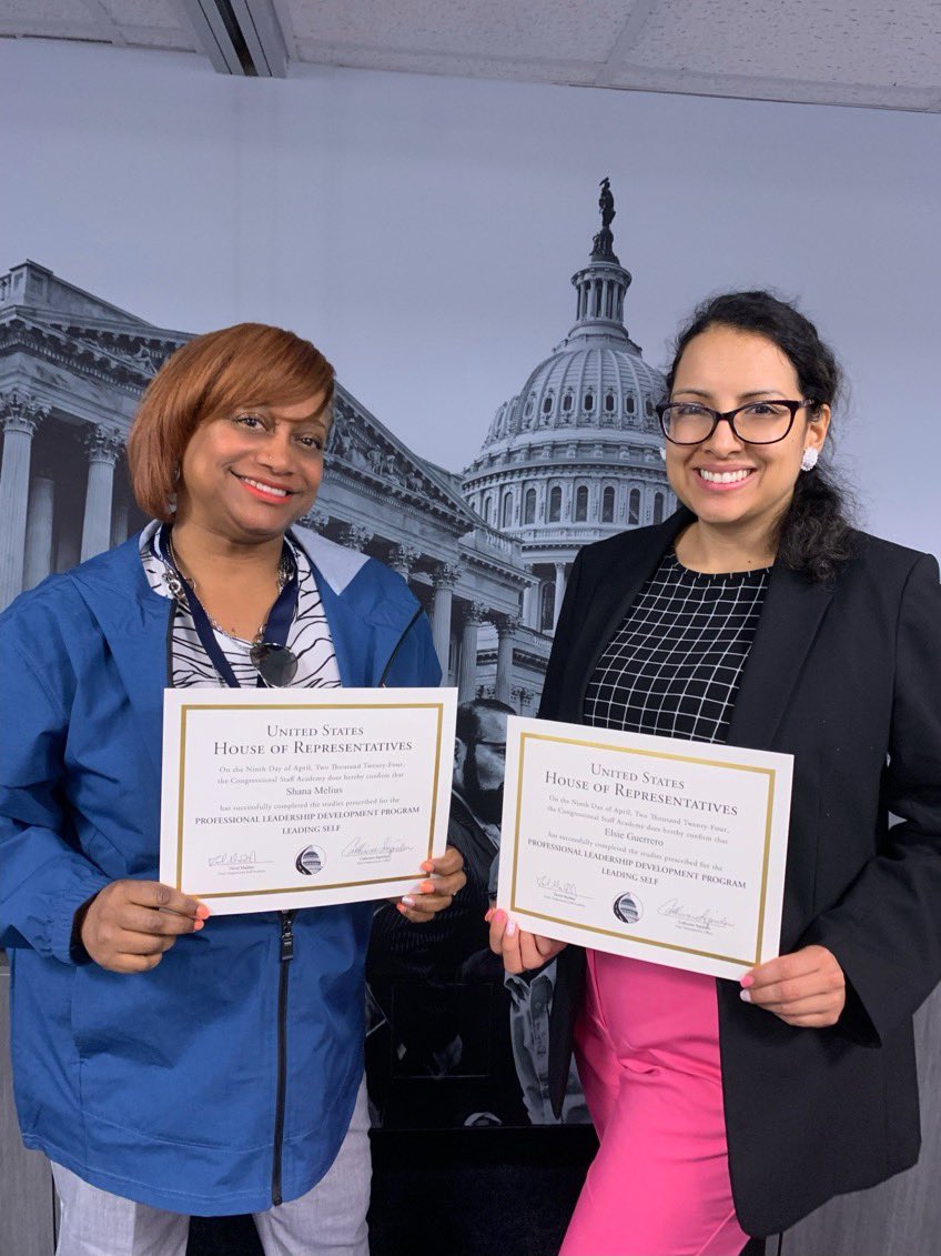 Earlier this month, Shana and I graduated from the @CAOHouse Professional Self-Development Program to help us advance in our careers. #congressionalleadership #payneteam #womeninleadership