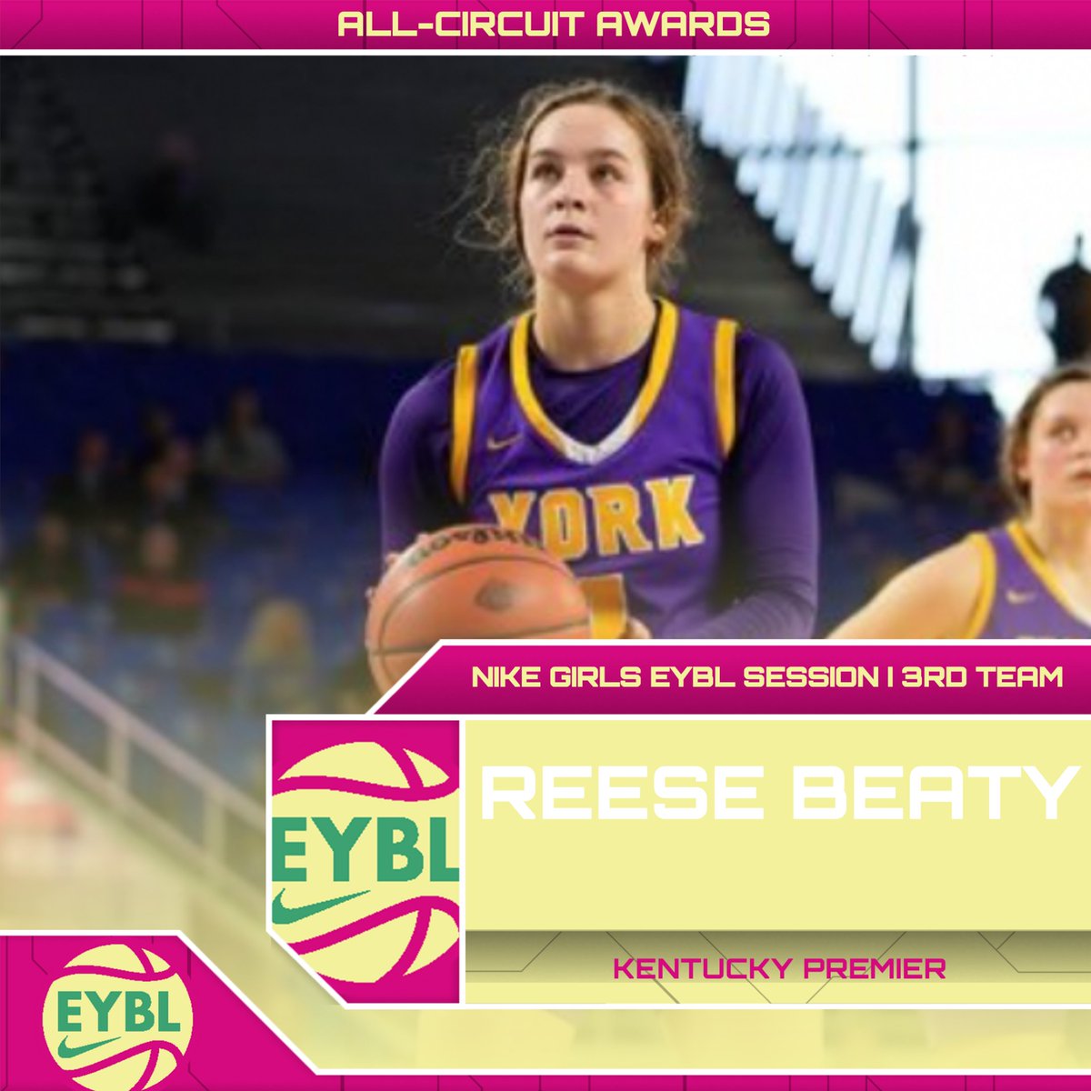 Nike EYBL Hampton | 3rd Team 🥉 Reese Beaty | Kentucky Premier Averages ➡️ 13.2 PPG, 4.4 RPG, 2.6 APG, 1.4 SPG All-Circuit Awards ⤵️ thecircuithoops.com/news_article/s…