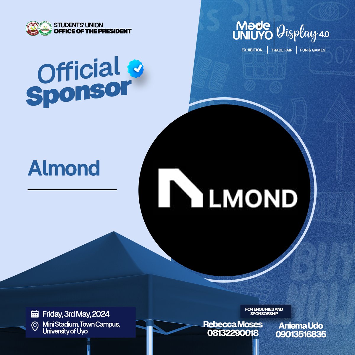 Exciting news!! Almond is thrilled to announce its presence at the University of Uyo on Friday, May 3rd, 2024.