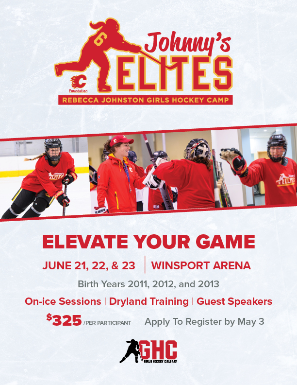 Registration for our Johnny's Elites Girls Hockey Camp is open!

Working with Canadian gold medalist and #Flames Player Development team member Rebecca Johnston, players will enhance their skills on and off the ice!

Register now: cflam.es/44tQew9