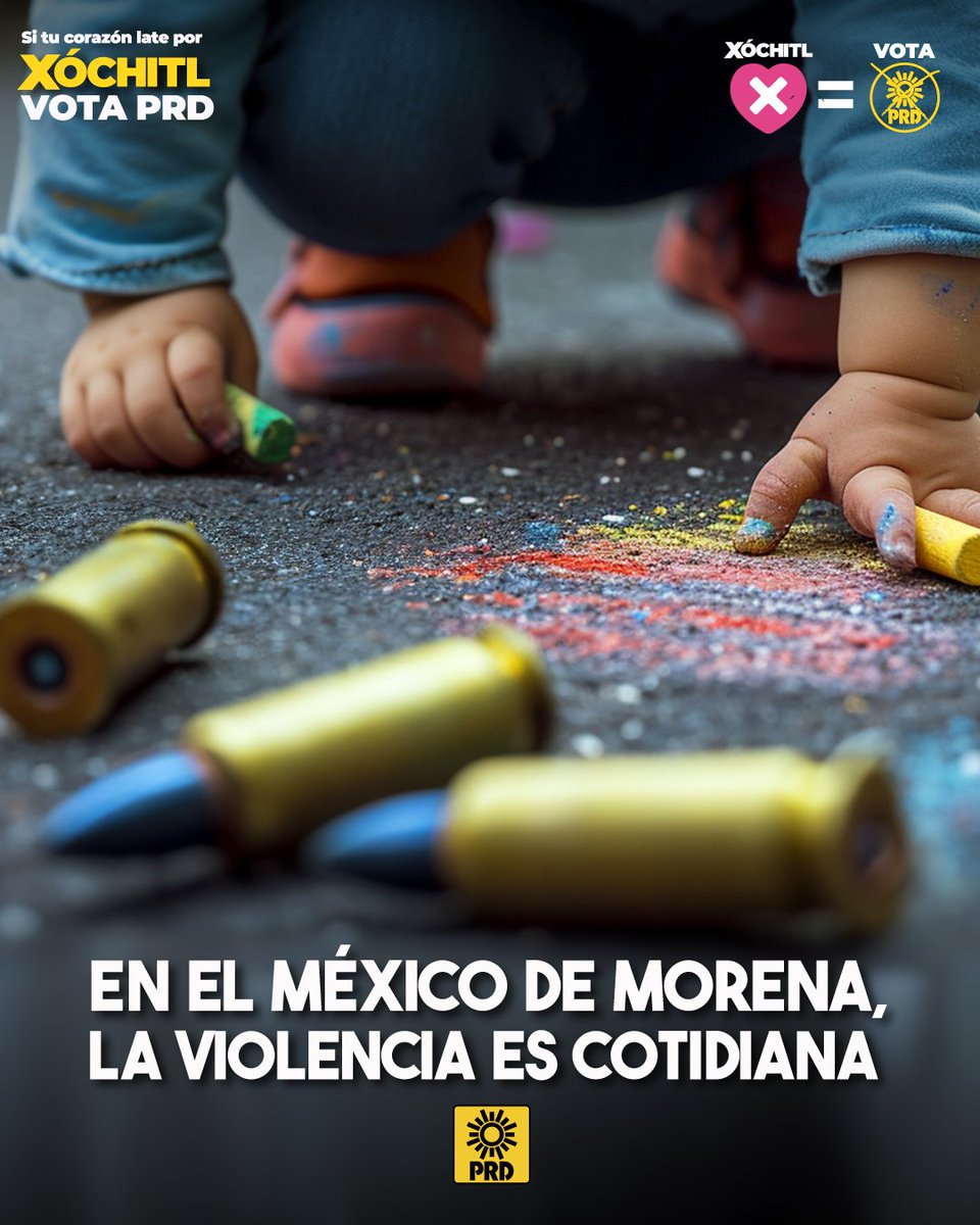 Hoy no hay lugar en México donde la gente se sienta segura. En todo momento está el peligro de ser víctima de violencia. ¿No crees que México merece más? #VotaPRD para un muy necesario cambio.