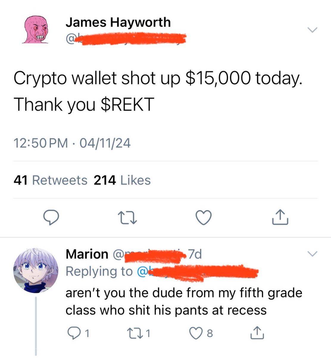 rekt tweet picture