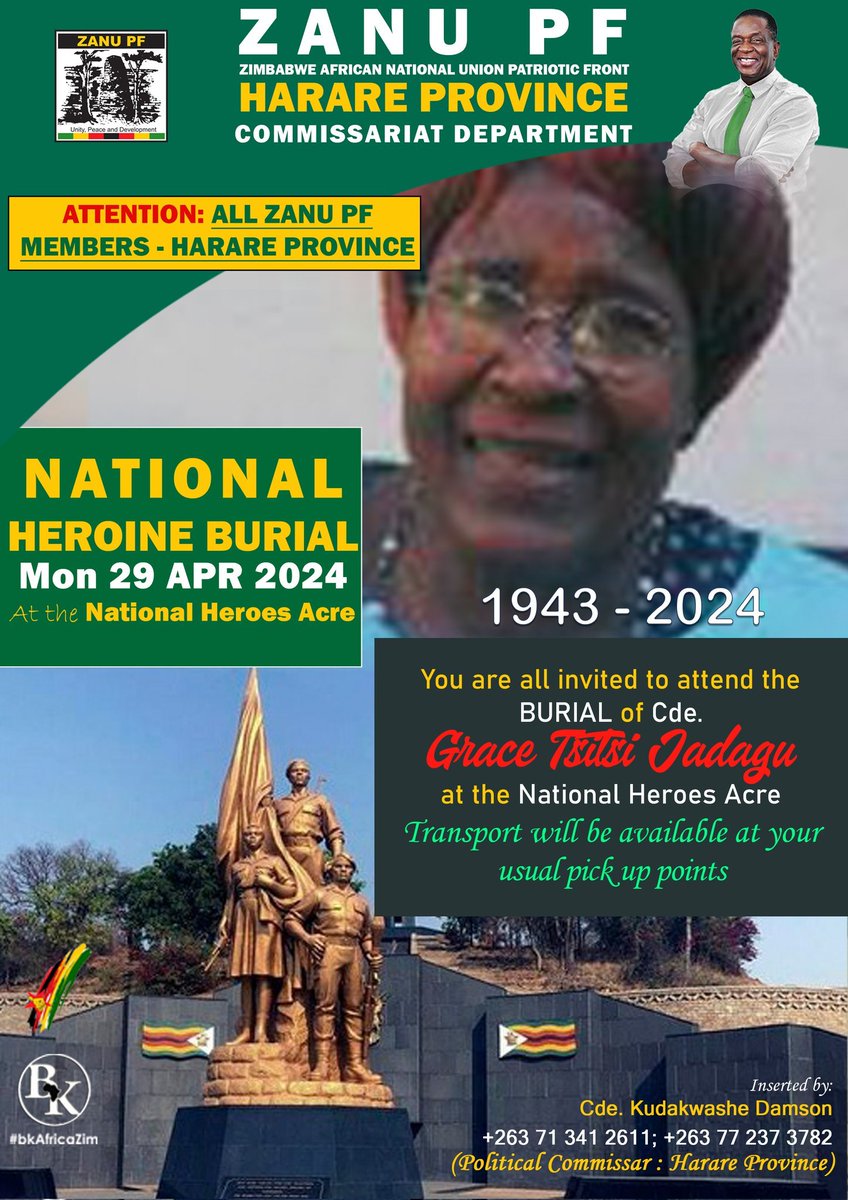 Let us come together to honour & celebrate the life of this remarkable woman, a selfless cadre whose call to public service ran in her DNA, National Heroine GT Jadagu, who dedicated her life to the fight for our freedom & independence @Mug2155 @nkathankat95973 @Varakashi4ED