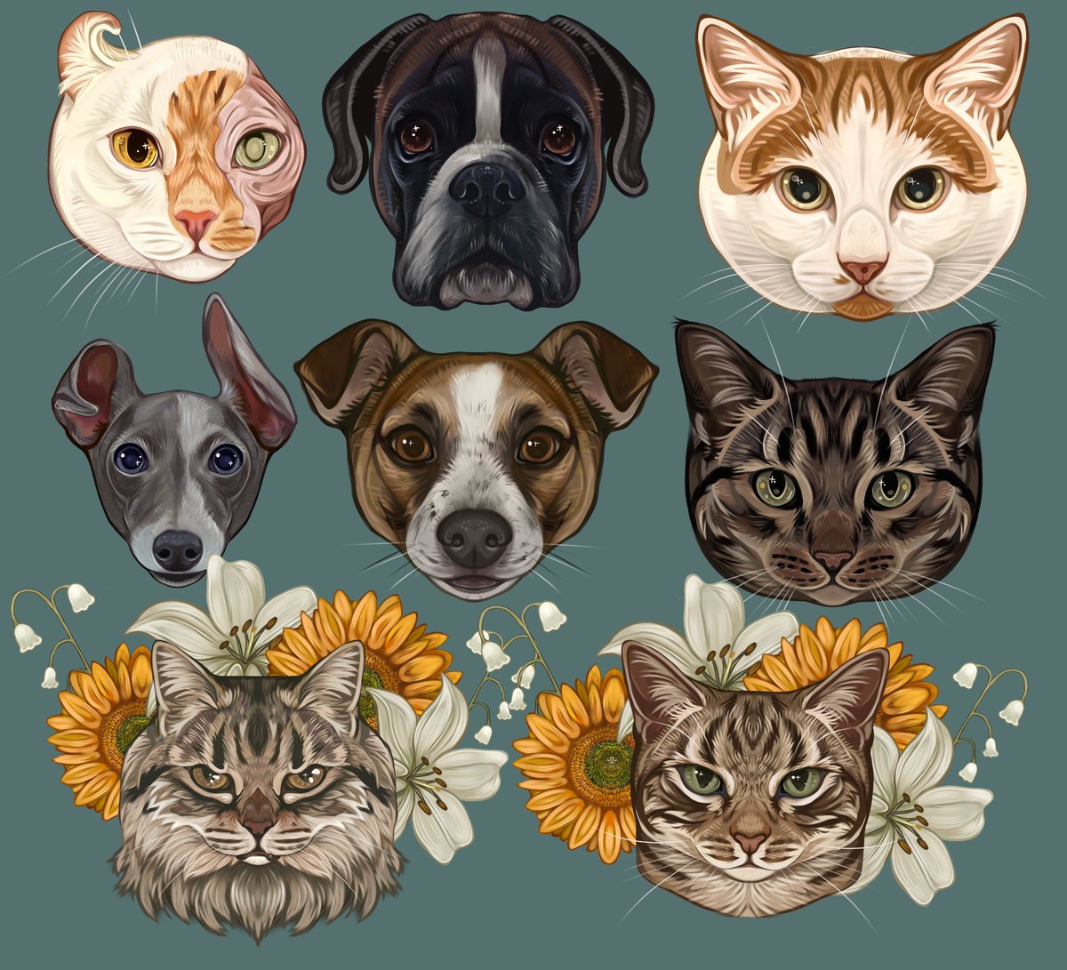 PistachioMagic's tweet photo. batch of finished commissions :) finally through my overdue queue, after a million different things have come up these past two months to delay them. opening another batch soon! gonna make some new fanart in the mean time. https://t.co/ooRrHqGFTh