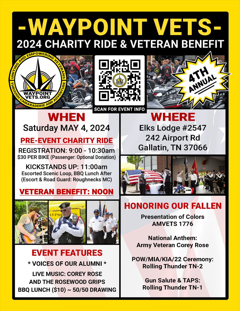 𝐘𝐎𝐔'𝐑𝐄 𝐈𝐍𝐕𝐈𝐓𝐄𝐃: 𝐒𝐀𝐓𝐔𝐑𝐃𝐀𝐘, 𝐌𝐀𝐘 4!! 🇺🇸🏍️
Please help share this official event flyer for Riders AND non-riders. RSVP via our FB Event Page:  facebook.com/events/1061320…