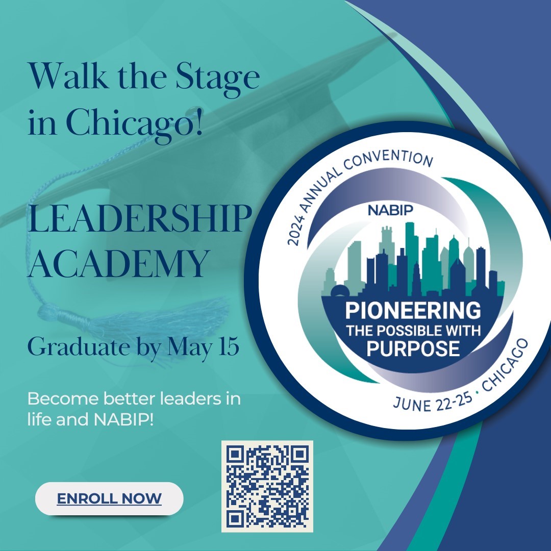 Unlock your leadership potential with NABIP's Leadership Academy! Complete our tailored program by May 15 and earn the opportunity for special recognition at this year's Annual Convention in Chicago! Register Here: ow.ly/ks3p50RmFRx #NABIP #NABIPLeadershipAcademy #Leaders