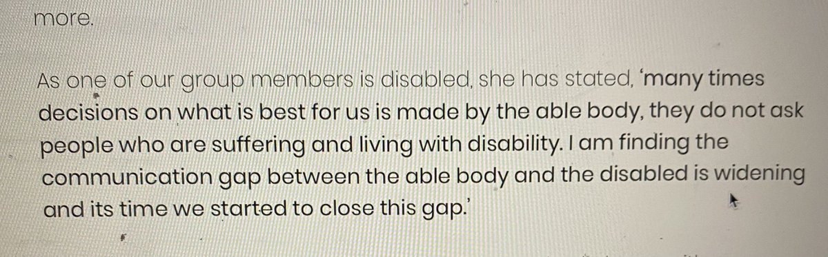 Project we are doing for #MAhistory at #cardiffuniversity this statement on our blog is true we need more #inclusion and I feel every decision about disability should have a disabled person at the meetings !