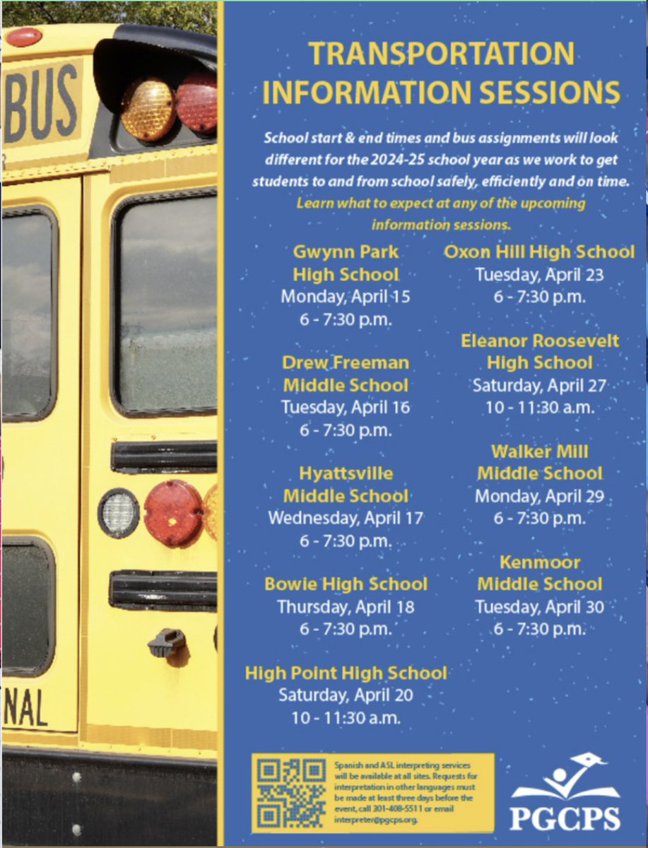 Transportation Information Session Tonight at OHHS at 6pm!!