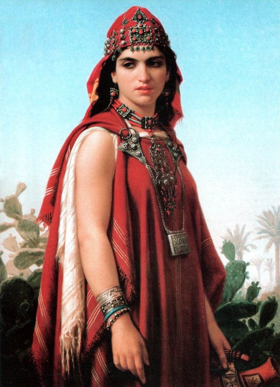 Dihya Berber Queen of the Aurès 🇩🇿 by ' Vernet-Lecomte '

Beaucoup ont voulu voir la représentation de la Kahena dans cette toile peinte en 1870 par le Français Emile Vernet-Lecomte et intitulée « Femme berbère ».  Wikimedia commons