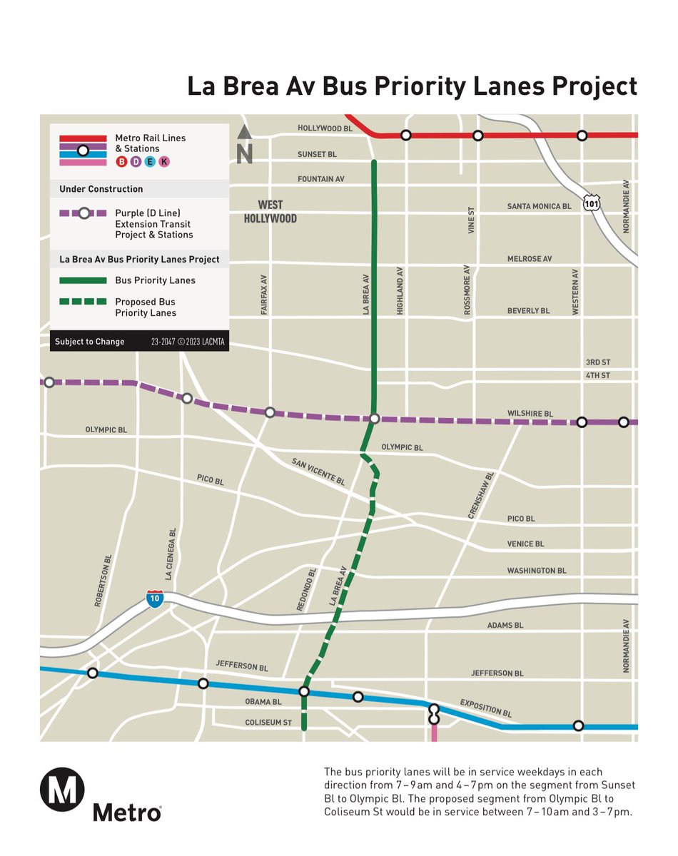 numble's tweet photo. April 2024 LA Metro on southern section of La Brea bus lanes. Delayed for over 2 years, Metro is now looking to pay community-based organizations to assist with more community outreach on the project. 

https://t.co/2tIidDLlrj https://t.co/Ln9EJc9baF