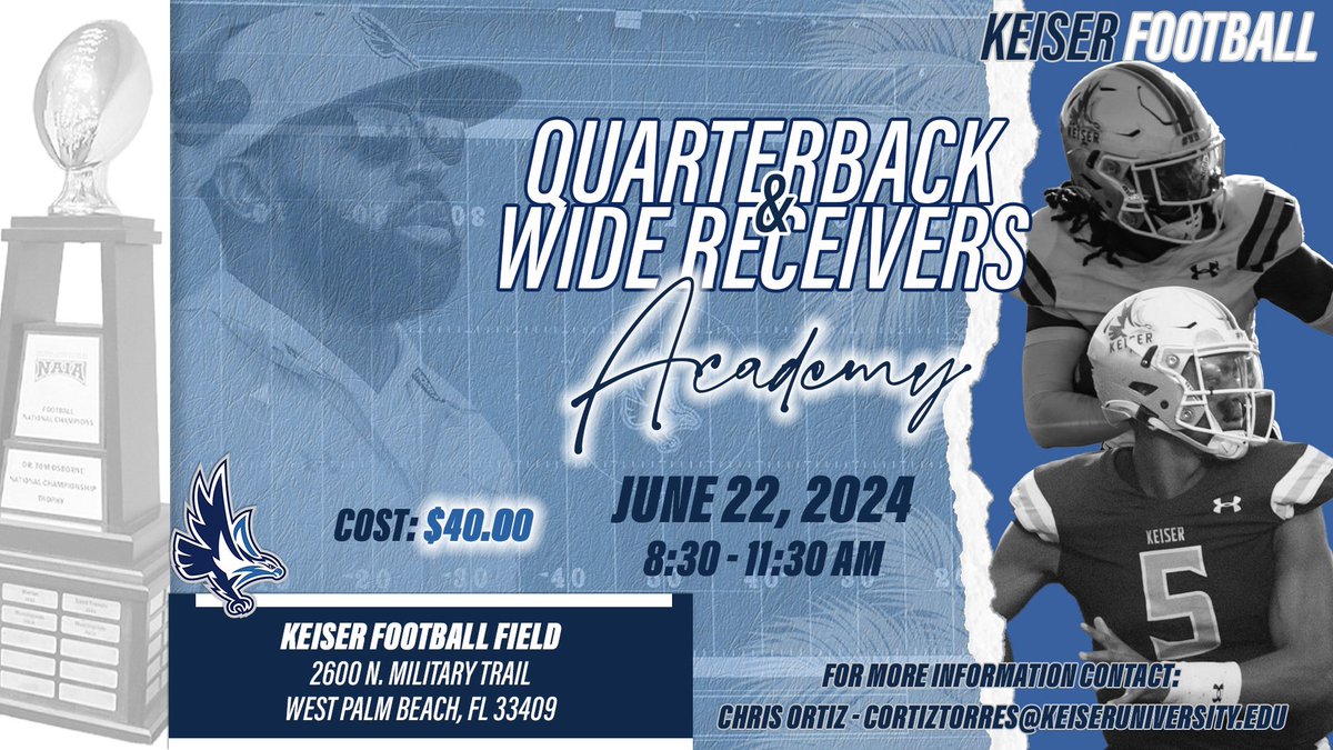 Come camp with the Champs❗️ Film Room 🎥 work Drill work And some 💣 over DBs you don’t want to miss out on this camp. 🔗 kuseahawks.com/registrations/… #OneShotOneKill #GRIT #SeahawkFast 🦅💨