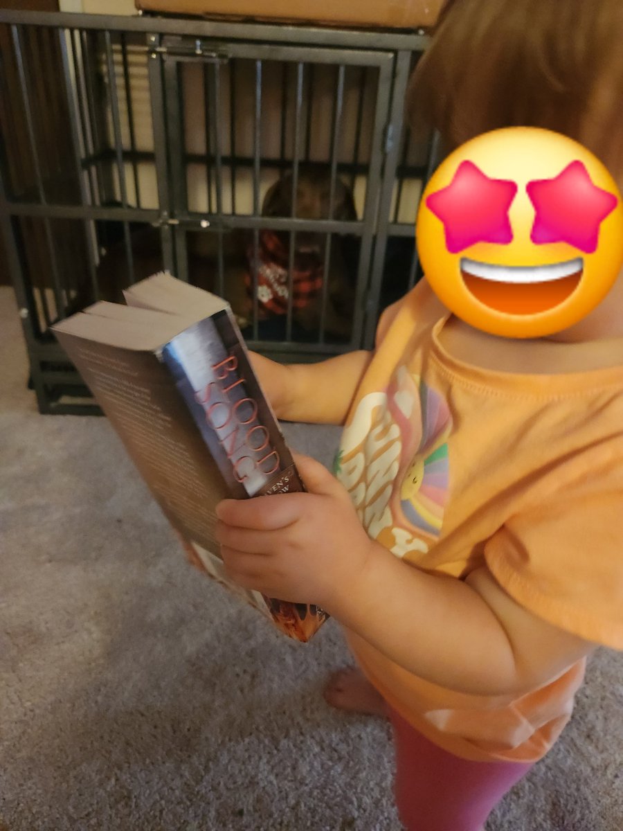She's 16 months and already reading @writer_anthony - a true prodigy