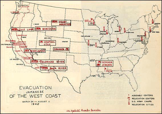 Japanese internment camps 1942 Source: ift.tt/MJymuzn #maps