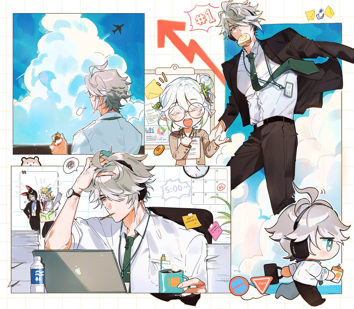 Office worker Alhaitham🏢✨ 
#TeyvatFashion #GenshinImpact