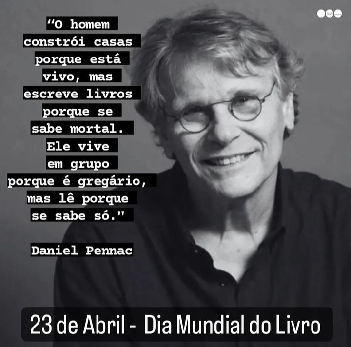 Divino Daniel.

#diamundialdolivro #danielpennac #VisiteUmaLivraria #booklovers #instabooks #igliterário #amamoslivros #aleituracontagia