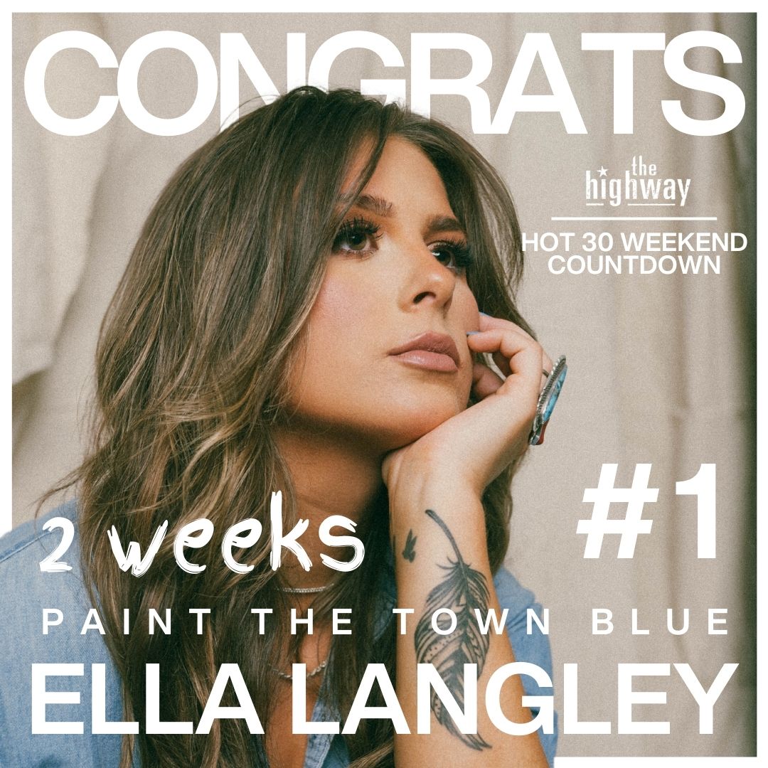 In case you missed it this past weekend @ellalangleymsic HAS THE #1 SPOT FOR THE SECOND WEEK IN A ROW! Not only is 'Paint The Town Blue' her first #1, but it's her first #1 to be at the top for 2 weeks! Let's find out from @Stagecoach! sxm.app.link/TheHighwayHot3…