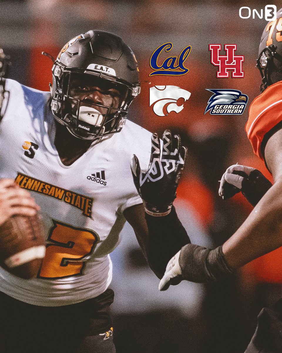 Kennesaw State defensive lineman Carlos Allen Jr. has cut his list of schools down to Cal, Houston, Kansas State and Georgia Southern.

The 6-foot-1, 303-pound grad transfer tallied 35 tackles, 2.5 TFL and a forced fumble over the past 2 seasons.

Read: on3.com/news/houston-k…