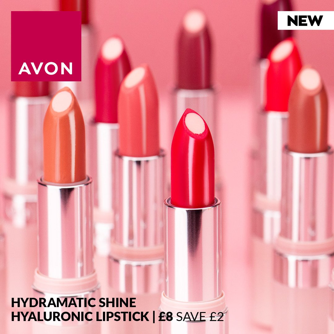 Hydramatic Shine Lipstick is here! Think shining colour + hydrating hyaluronic core, all in one.  💄
#MakeUpLaunch #LaunchAlert #LipLaunch #NewMakeUp #Avon #EmbraceYourPower #HydramaticShine #HydramaticMatte #SerumFoundation #MakeupPlusCare
shopwithmyrep.co.uk/store/Sharon-w…