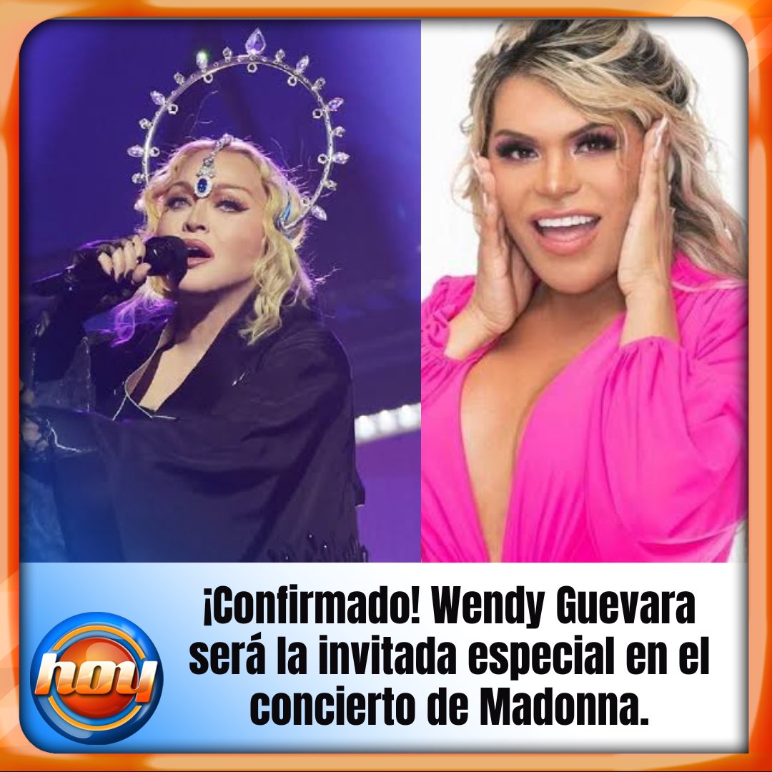 Ni Belinda ni Maria Belén! La siguiente invitada a subir al escenario con Madonna será Wendy Guevara! Van tres. Faltan dos. Quienes serán? #CelebrationTour