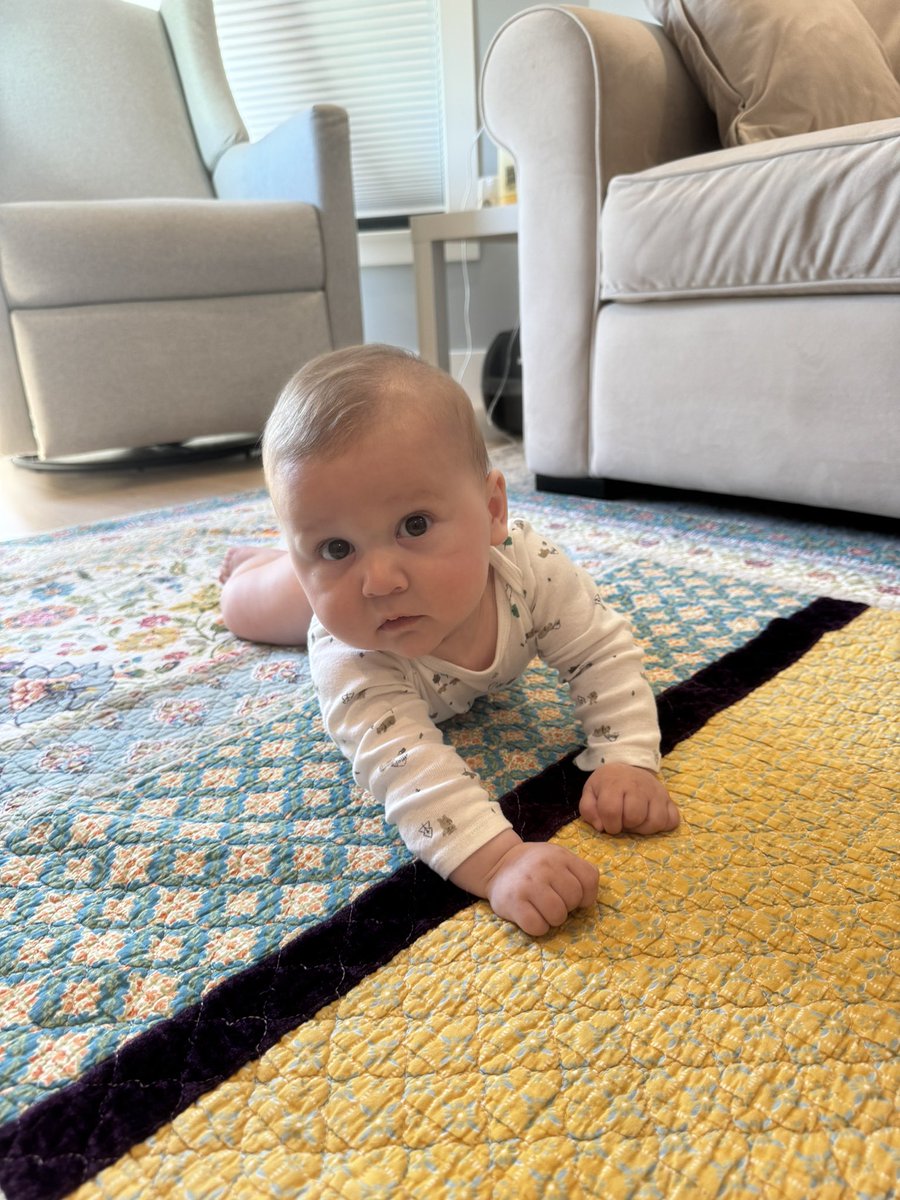 Such cool technology from @OrchidInc that helped my family have a healthy baby! Baby Japhy is now 6 months old and pretty good at tummy time. ❤️