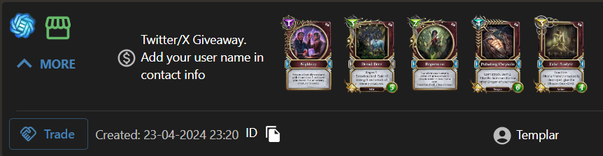 GUMETA middleman has beed sacrificed to the Dread. Dreadtouched domain IMX.center invites you to embrace 7 days of random GIVEAWAYs to celebrate new beginning. Join first p2p market on IMX imx.center/marketplace FOLLOW, LIKE, REPOST and next in 24h. <a href="/GodsUnchained/">Gods Unchained</a>