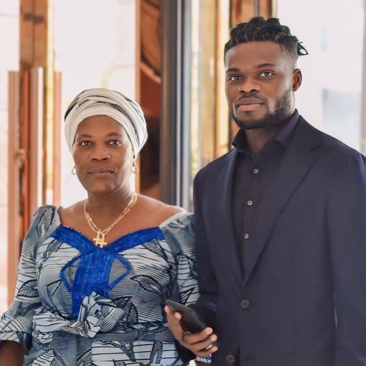 No Arsenal fan will skip this Picture of Thomas Partey and his mum without dropping a like ❤️