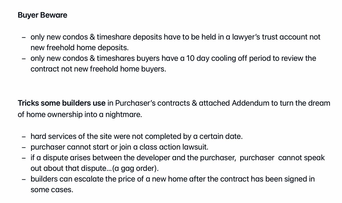 @ReformTarion @BurnYrMortgage @fordnation @ToddJMcCarthy @ONconsumer Thank-you Barbara Captijn @ & Sean Cooper @BurnYrMortgage. Great insights!! Hoping another family doesn’t have the same nightmare exp we’ve had with a cancelled contract due to hard services completion date. To summarize & other issues attached. @OntarioAuditor @RakocevicT