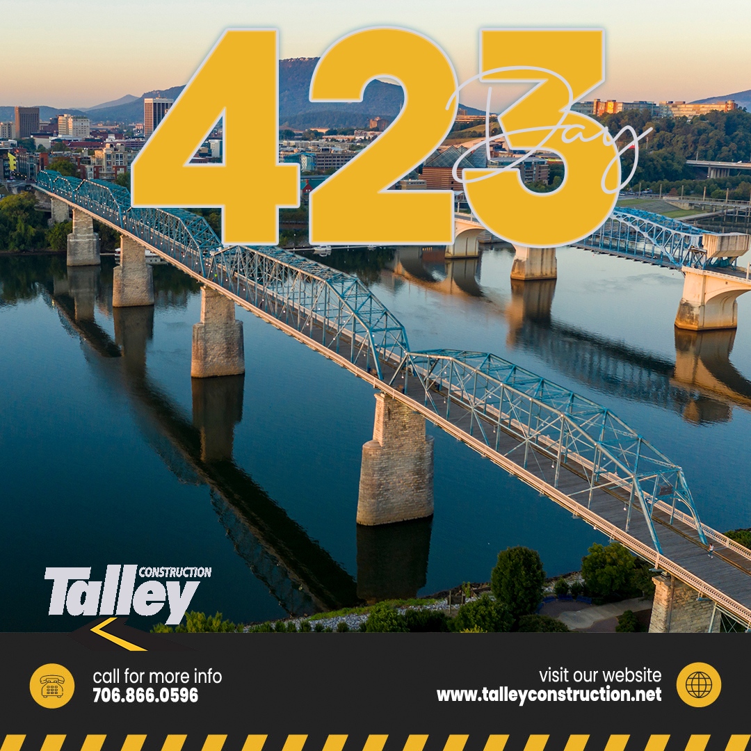 TalleyConstruct's tweet photo. Happy 4️⃣ 2️⃣ 3️⃣ day!

Celebrating the Chattanooga community. 🏔️ 

#Nooga https://t.co/n8uLC2Xdzr