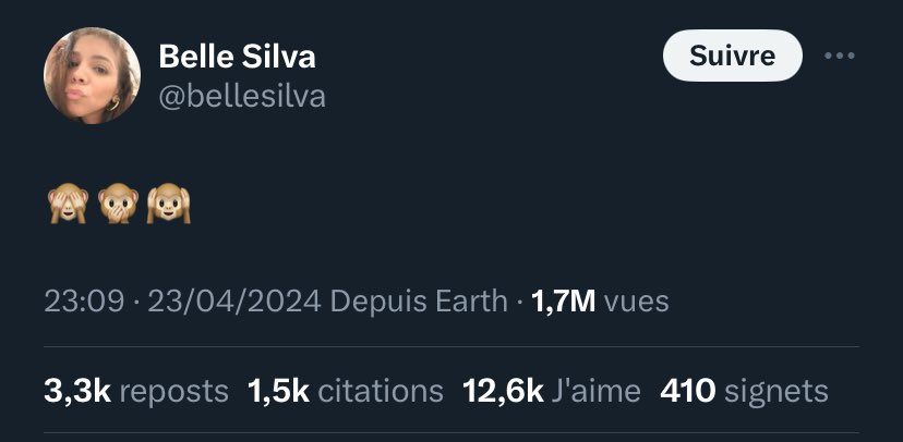 🚨 La réaction de Belle Silva, femme de Thiago Silva, quant à l’humiliation subie par Chelsea face à Arsenal ce soir. Mauricio Pochettino avait décidé de faire démarrer Thiago Silva sur le banc pour la rencontre. Ambiance. 🥶 (X)