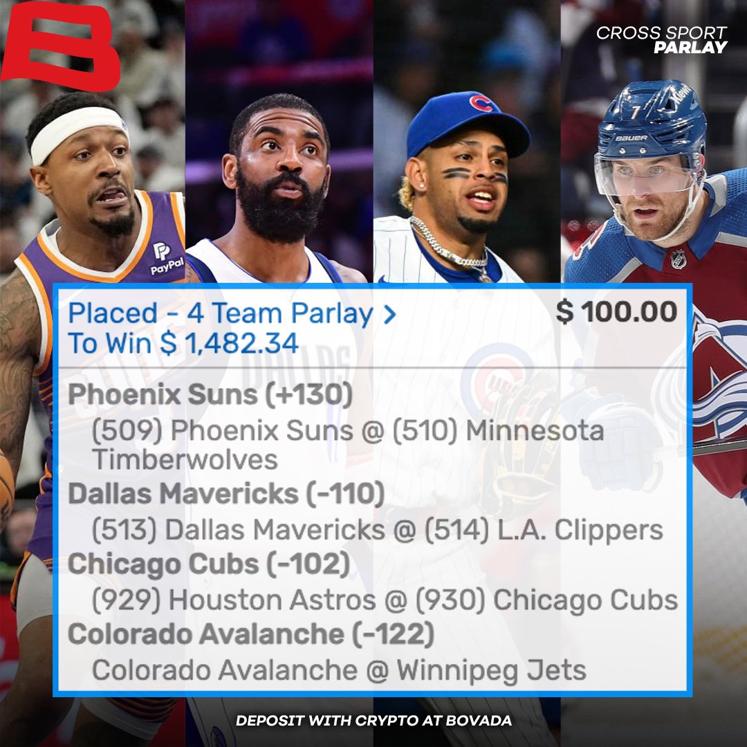 Will the streak of home teams winning in the NBA Playoffs end tonight? Who’s going in your #CrossSportParlay? Want to build your best bet? Use #WhatsYaWager over on @WhatsYaWager Make your own here 👉 bit.ly/BVDParlay