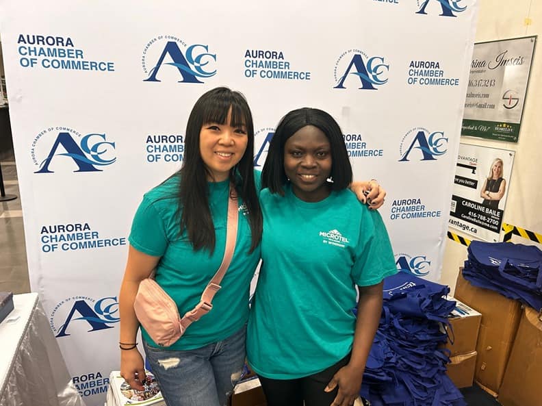 CommonGroundMBH's tweet photo. The team at Microtel Inn &amp; Suites Aurora recently volunteered at the @AuroraChamberON event, Aurora Home &amp; Living Show. Great work, everyone!👏 https://t.co/q2DEo4hqAJ