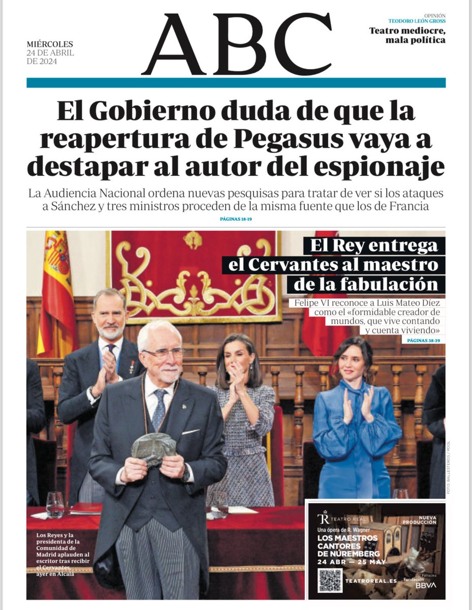 Miércoles. Portadas de ABC. Pronto en k+ 👇